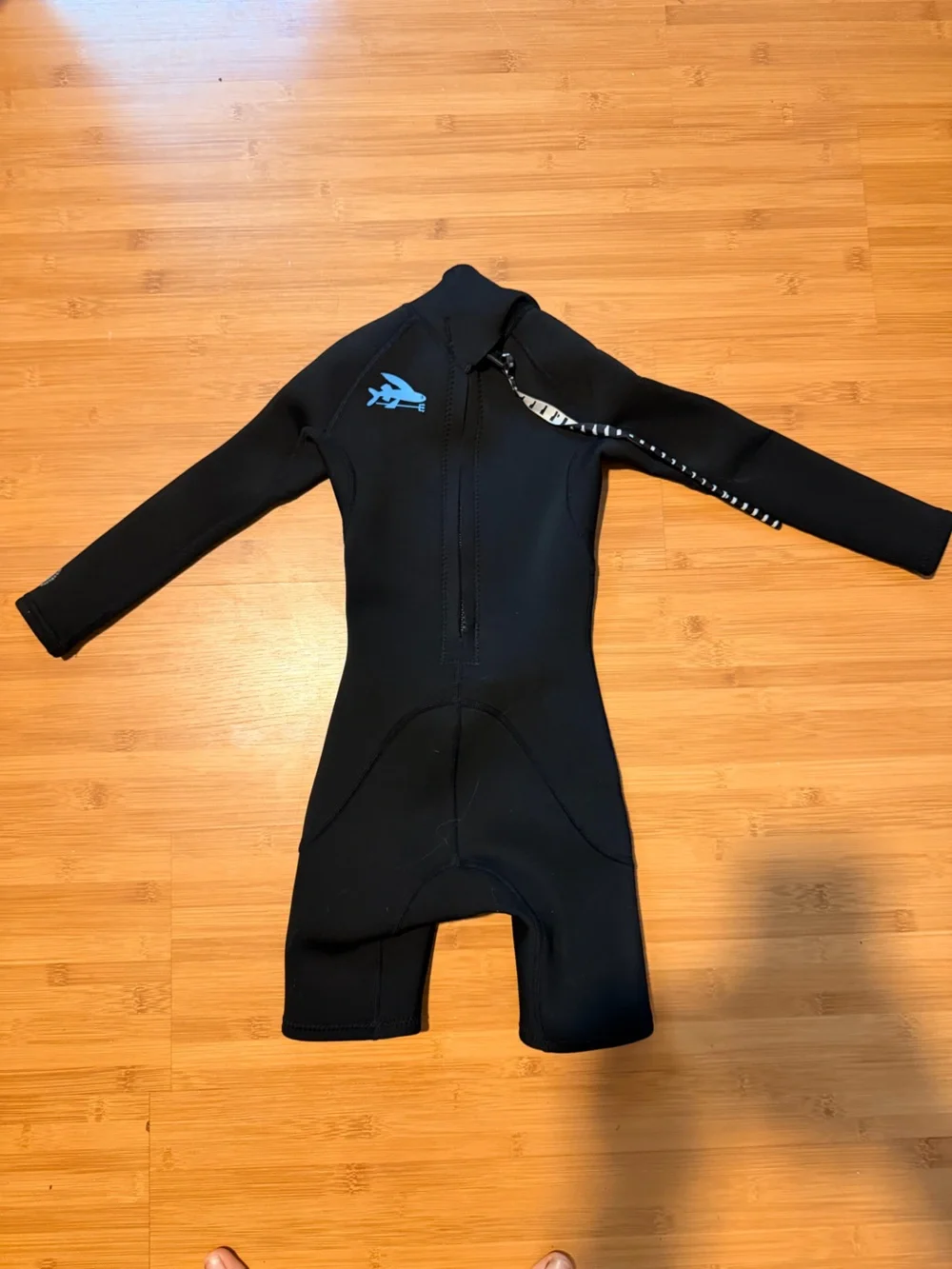 Patagonia Kids Black Long-Sleeve Short-Leg Rashguard Wetsuit